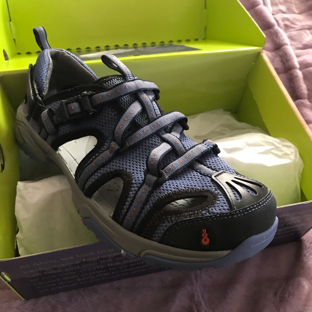 New Blue Ahnu Sandals